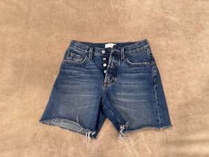 New Boyish Monty High Waist Denim Raw Edge Shorts Size 24